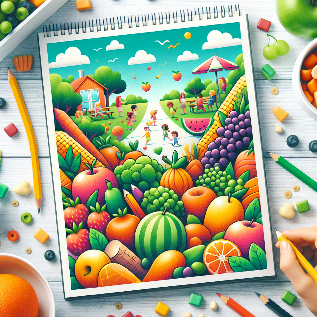 Kreasi Mewarnai Gambar Makanan Sehat untuk Anak-anak